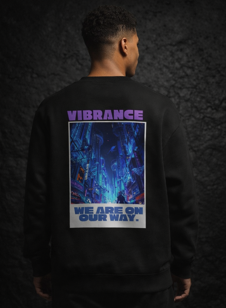 Vibrance Neon City Unisex Oversized Sweatshirt